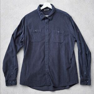 Travis Mathew Navy Corduroy Button-Up Shirt – XL